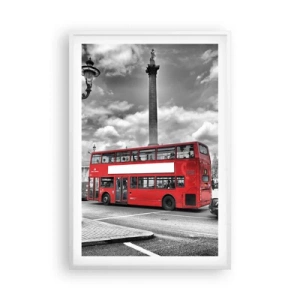 Poster in einem weißen Rahmen - Der wahre Blutkreislauf der Stadt - 61x91 cm