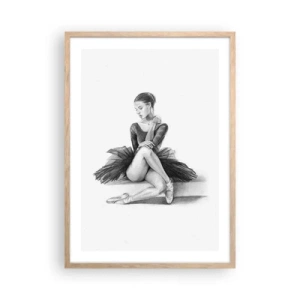 Poster in einem Rahmen aus heller Eiche - Vom Tanz verzaubert - 50x70 cm