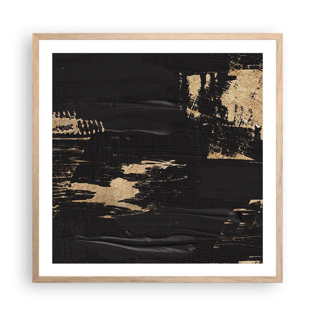 Poster in einem Rahmen aus heller Eiche - Spur einer Berührung - 60x60 cm