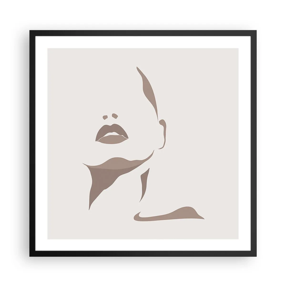 Poster in einem schwarzem Rahmen - Aus Licht und Schatten - 60x60 cm