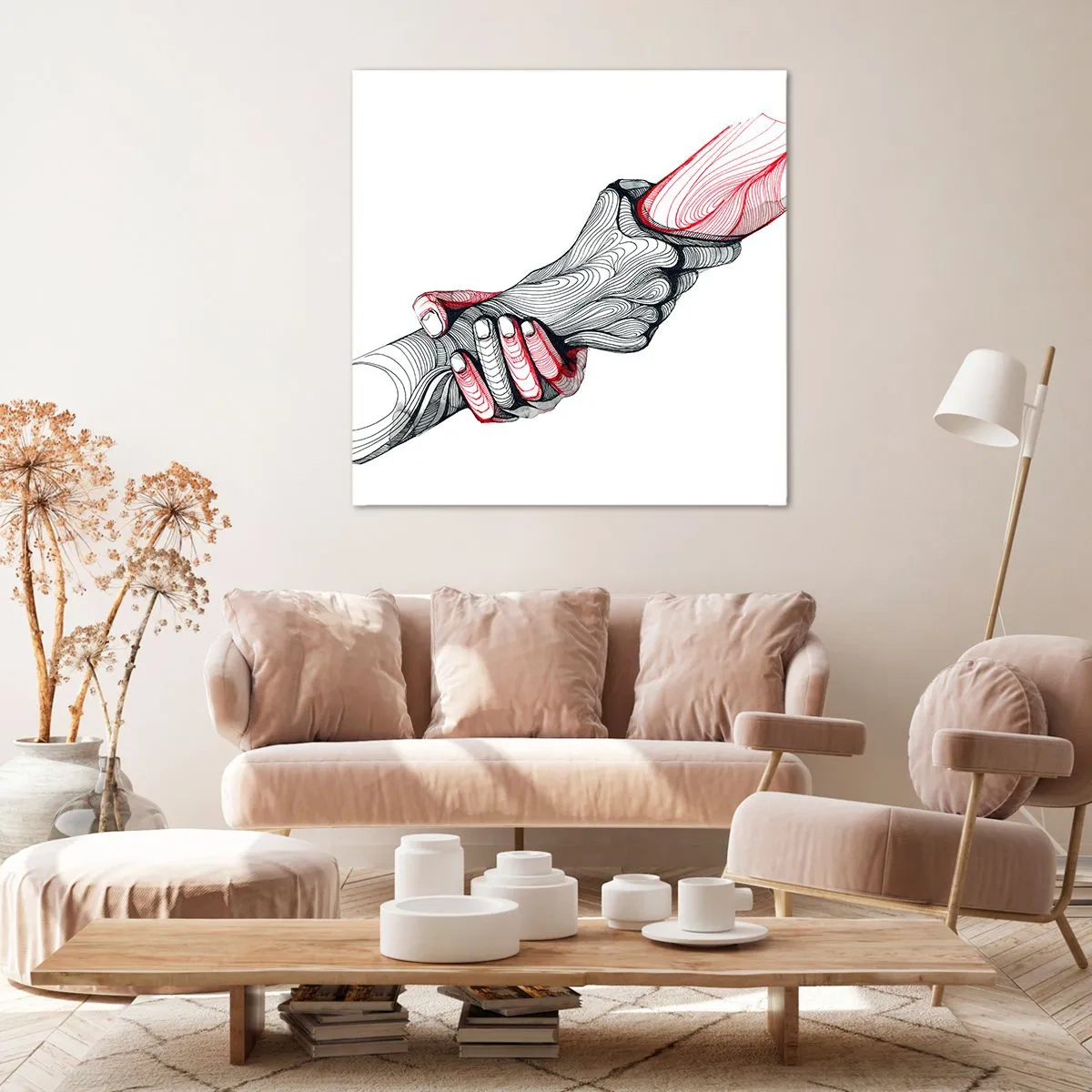 Bild auf Leinwand - Leinwandbild - Sie sind in guten Händen - 60x60 cm