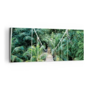 Bild auf Leinwand - Leinwandbild - Willkommen im Dschungel! - 100x40 cm