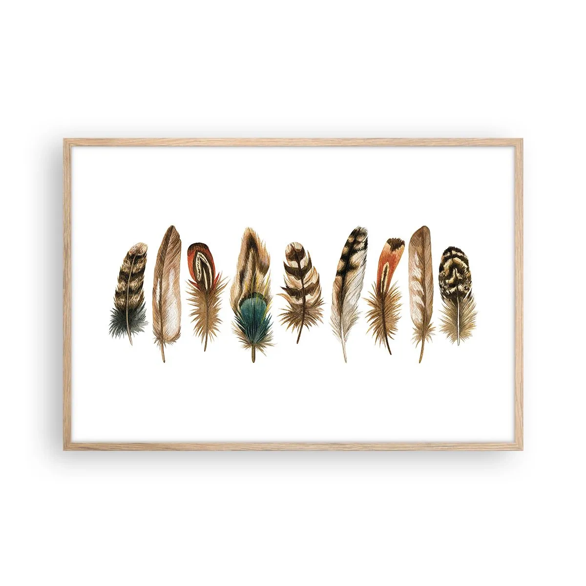Poster in einem Rahmen aus heller Eiche - Eine federleichte Variante - 91x61 cm