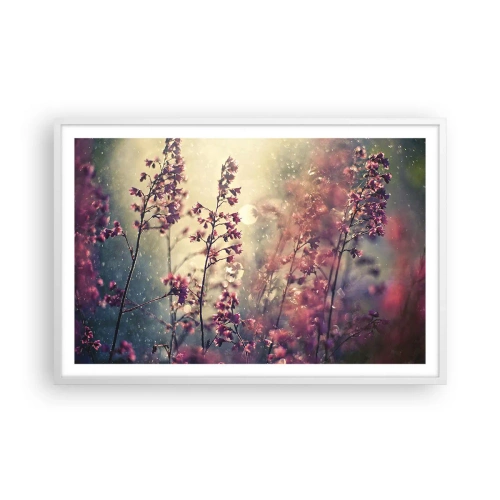 Poster in einem weißen Rahmen - Geheimnisvoller Garten - 91x61 cm
