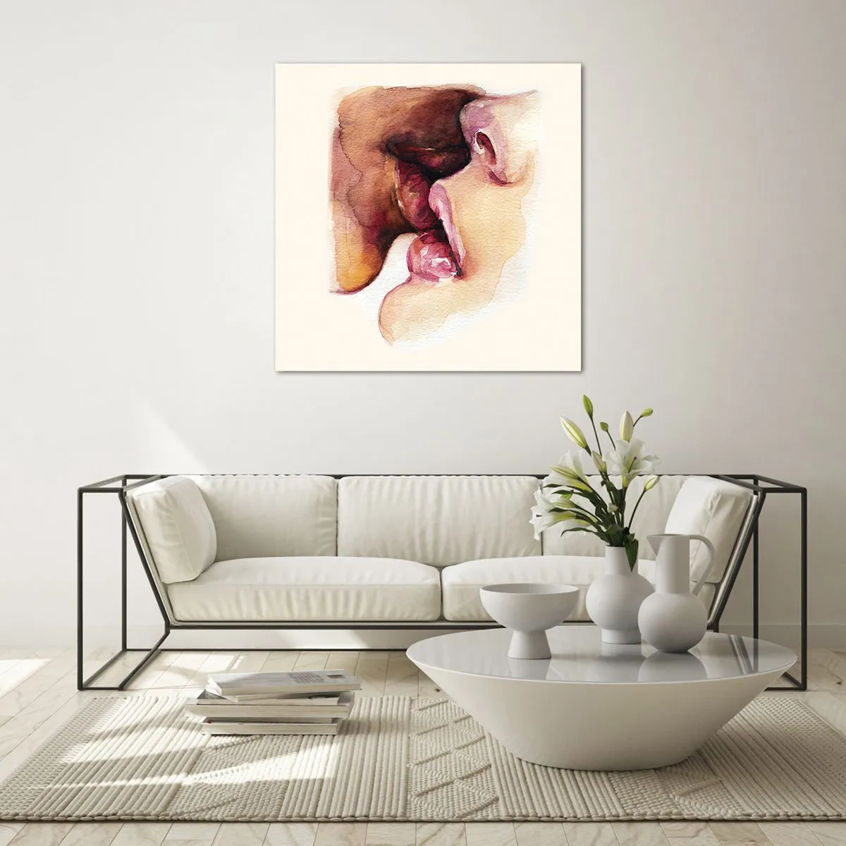 Glasbild - Bild auf glas - Wie Tag und Nacht, Erde und Himmel - 70x70 cm