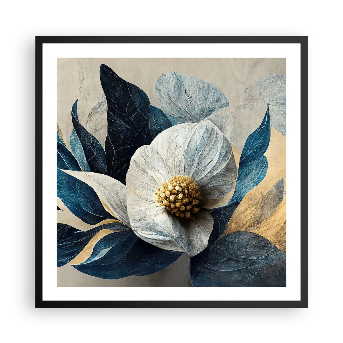 Poster in einem schwarzem Rahmen - Er hat ein Herz aus Gold - 60x60 cm