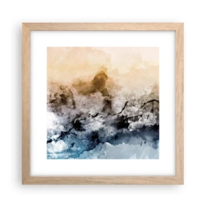 Poster in einem Rahmen aus heller Eiche - In einer Nebelwolke ertrunken - 30x30 cm