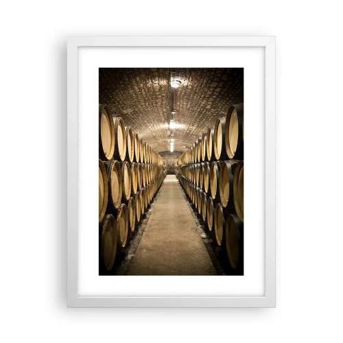 Poster in einem weißen Rahmen - In einem gemauerten Keller - 30x40 cm