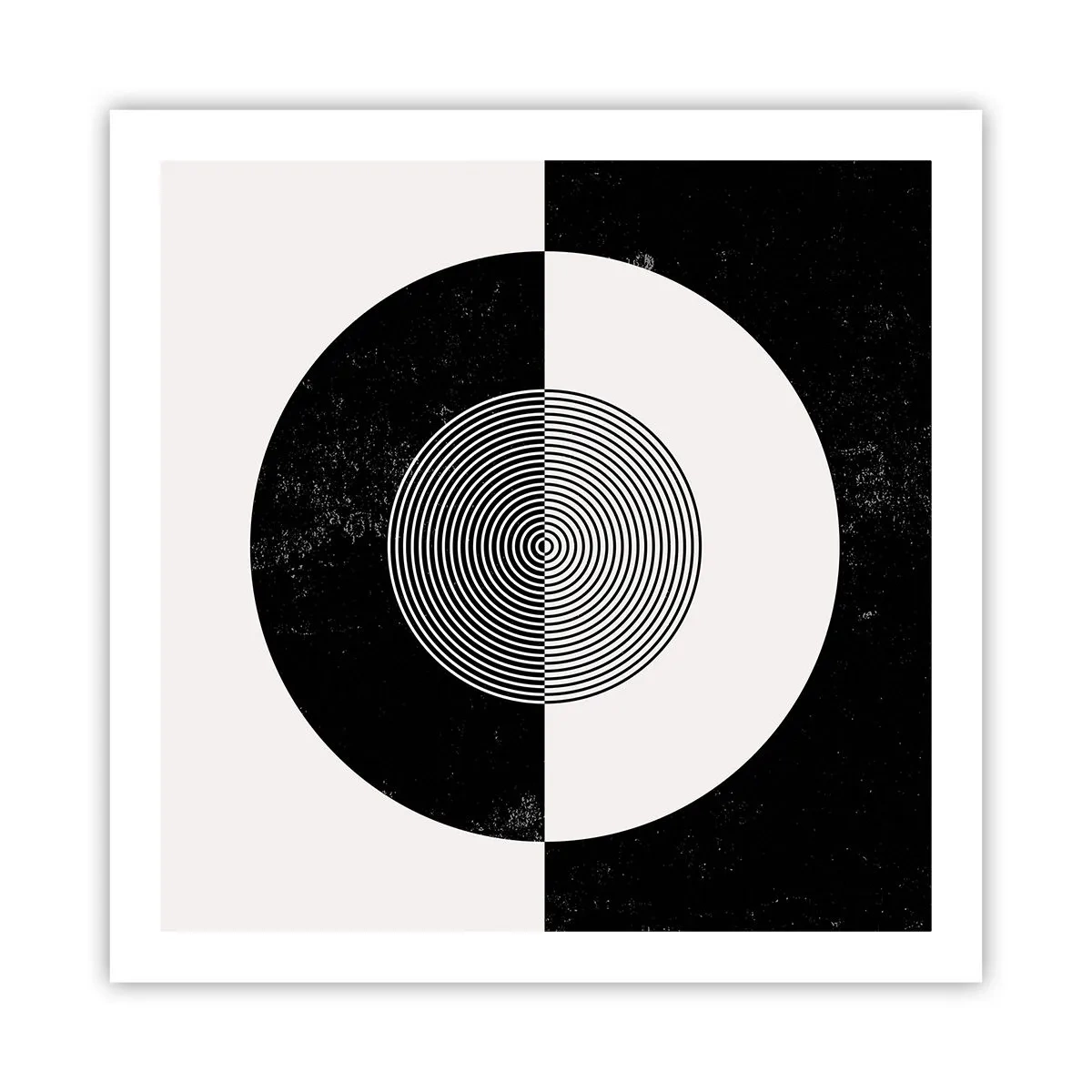 Poster - Harmonie in Schwarz und Weiß - 60x60 cm