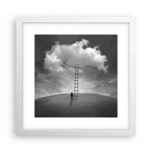 Poster in einem weißen Rahmen - Alles ist möglich - 30x30 cm