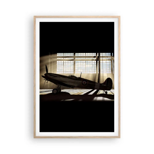 Poster in einem Rahmen aus heller Eiche - Die Ruhe eines Kriegers - 70x100 cm