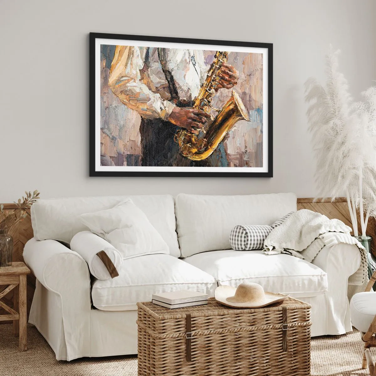 Poster in einem schwarzem Rahmen - Zeit fürs Solo - 91x61 cm