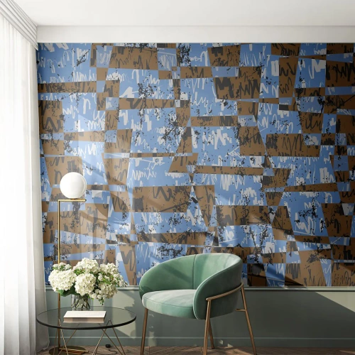 Fototapete Premium Canvas - Ein nicht-menschlicher Ausschnitt - Abstraktion, Stück, Modernes Muster - 350x256 cm