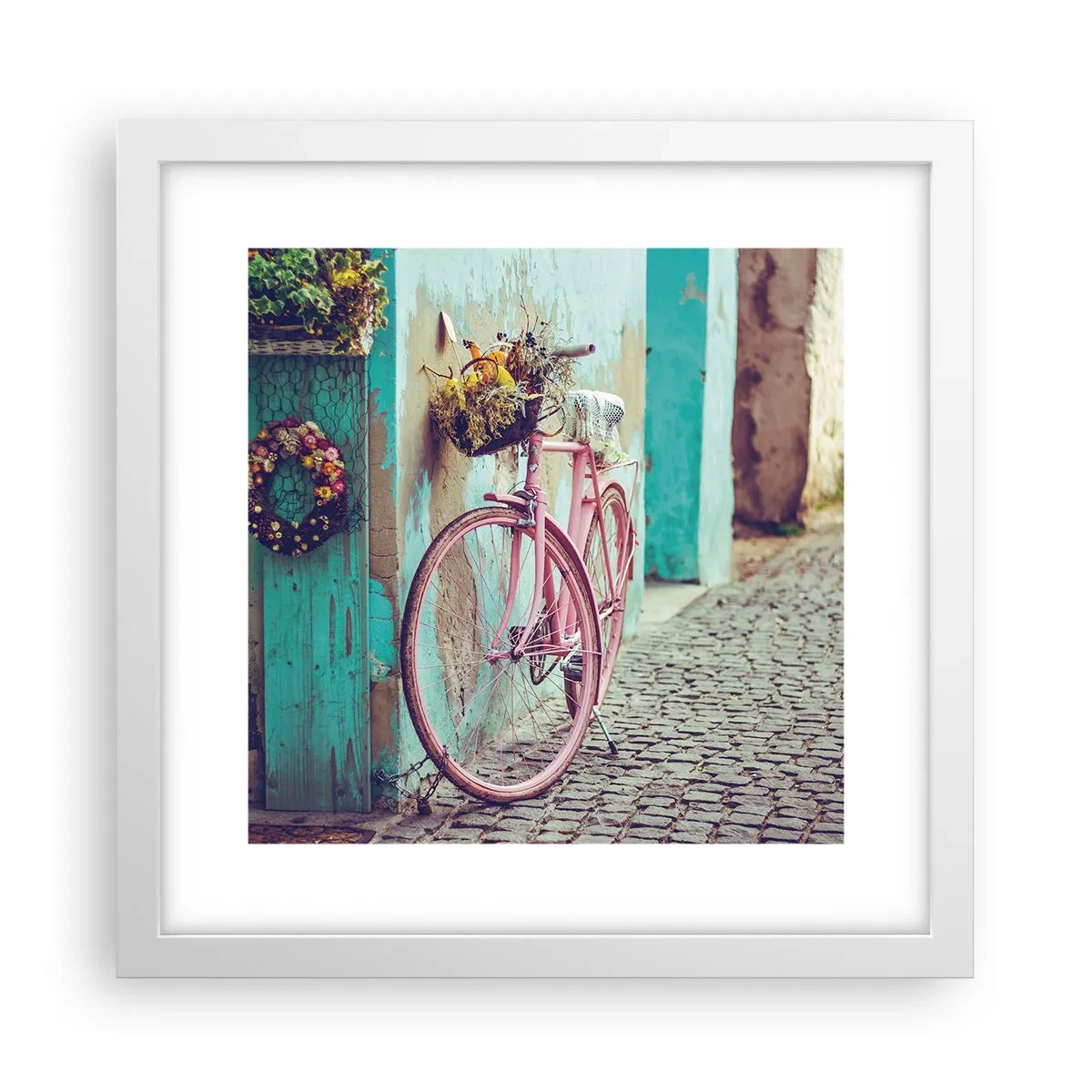 Poster in einem weißen Rahmen - Ich komme gleich wieder - 30x30 cm