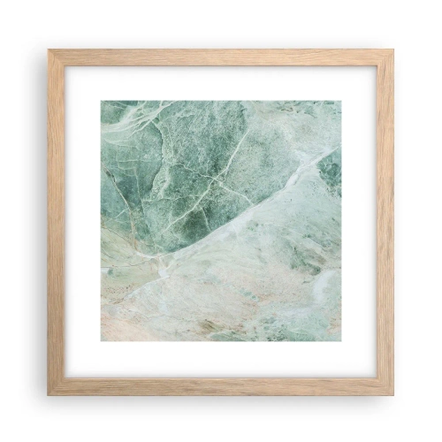 Poster in einem Rahmen aus heller Eiche - Edle Kälte des Steins - 30x30 cm