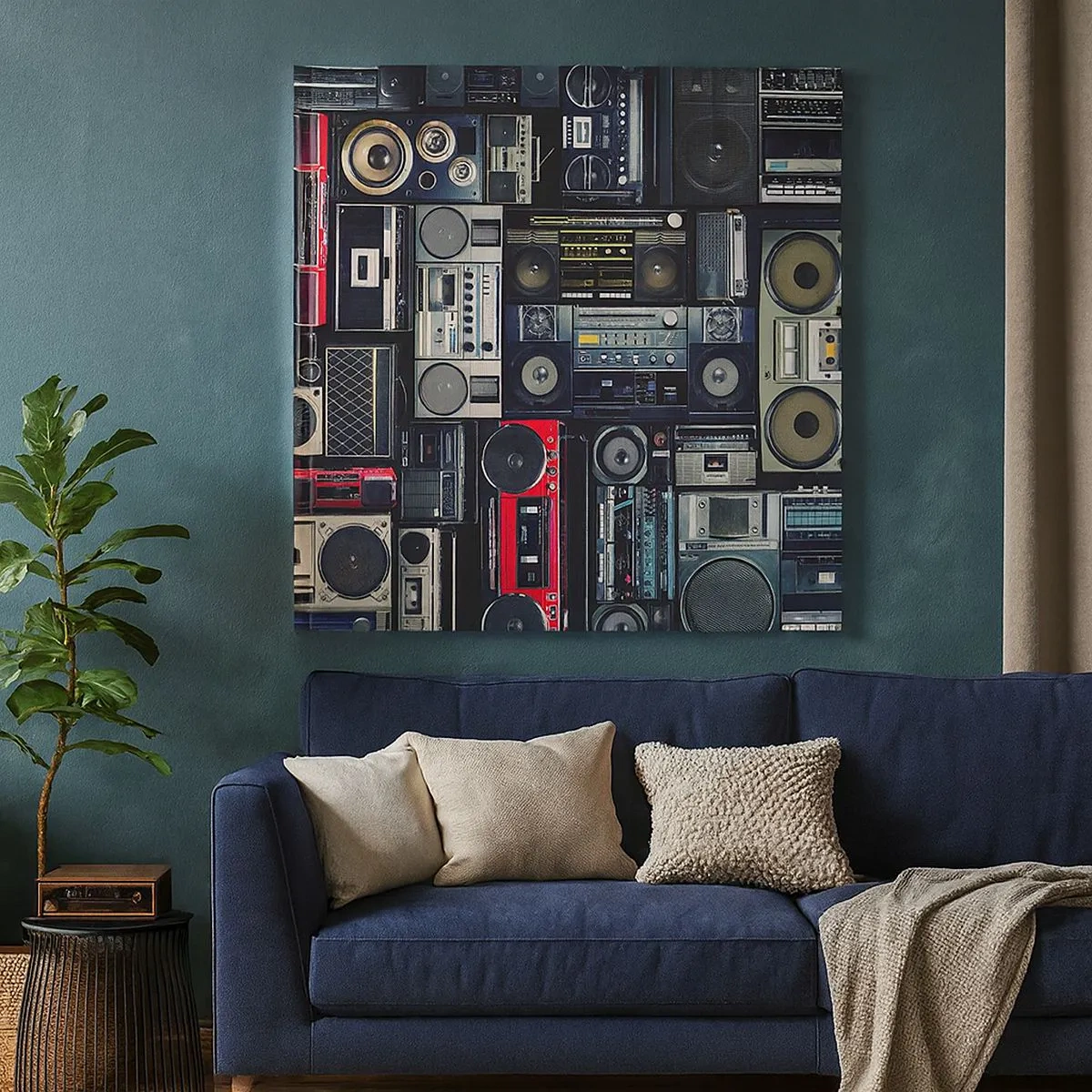 Bild auf Leinwand - Leinwandbild - Sehnsucht nach den 1980er Jahren - 30x30 cm