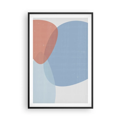 Poster in einem schwarzem Rahmen - Pastellbeziehungen - 61x91 cm