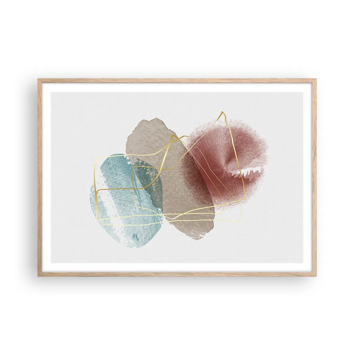 Poster in einem Rahmen aus heller Eiche - Korallen des Weltraums - 100x70 cm