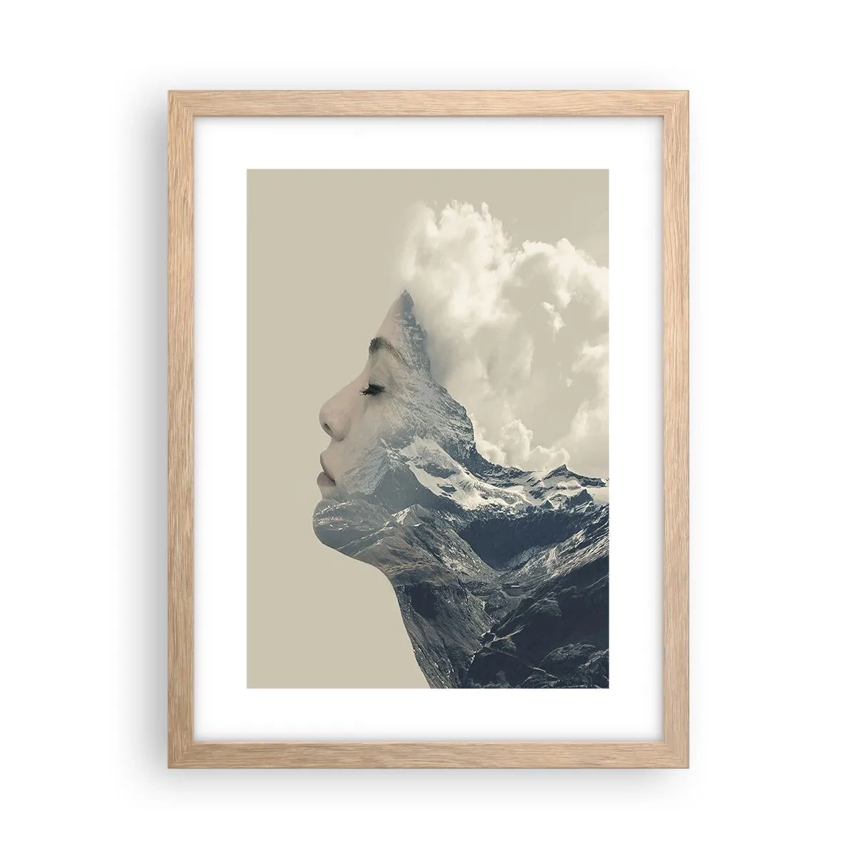 Poster in einem Rahmen aus heller Eiche - Die Schönheit der Elemente der Natur - 30x40 cm