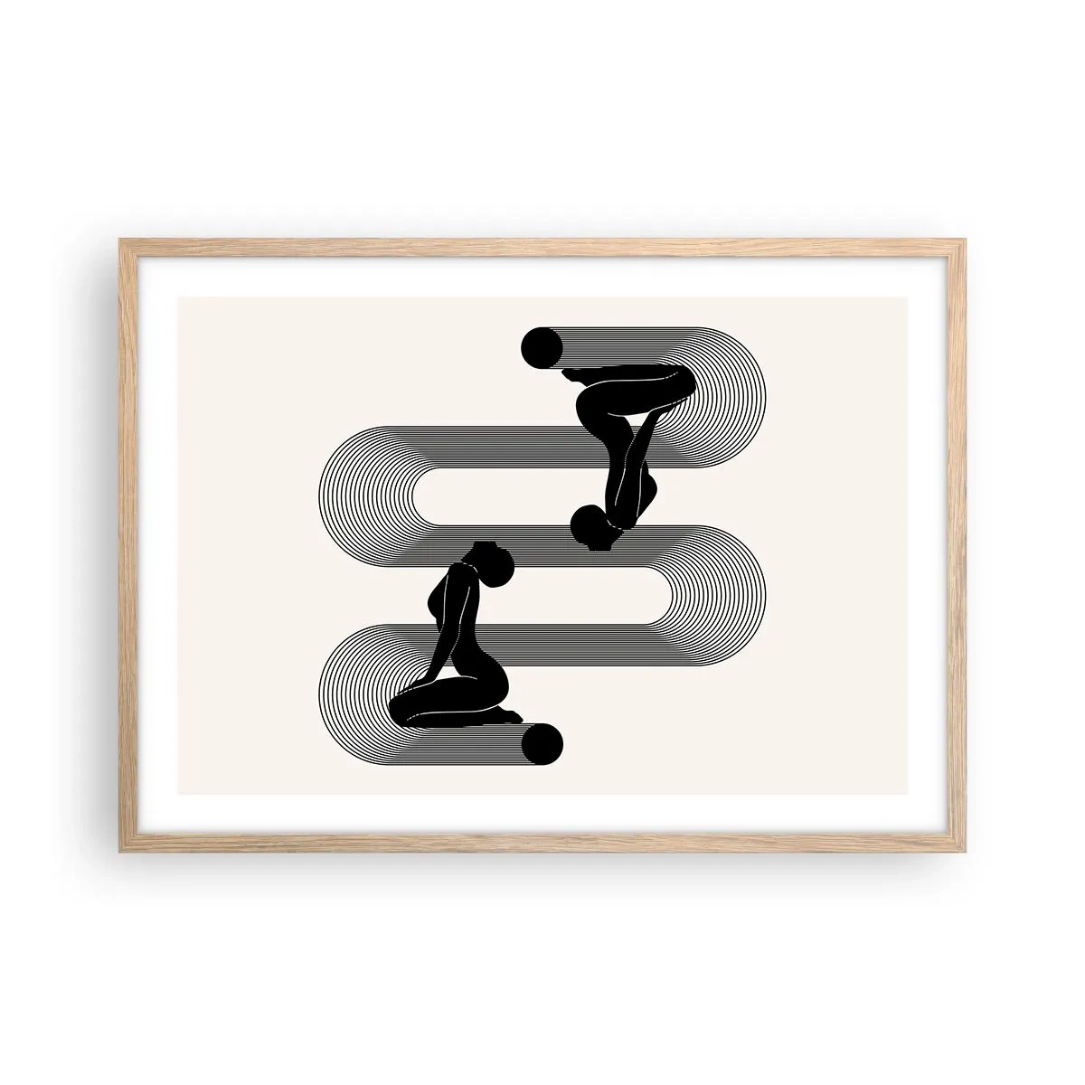 Poster in einem Rahmen aus heller Eiche - Sinnliche Symmetrie - 70x50 cm