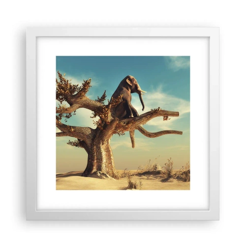 Poster in einem weißen Rahmen - Ein neuer Standpunkt - 30x30 cm