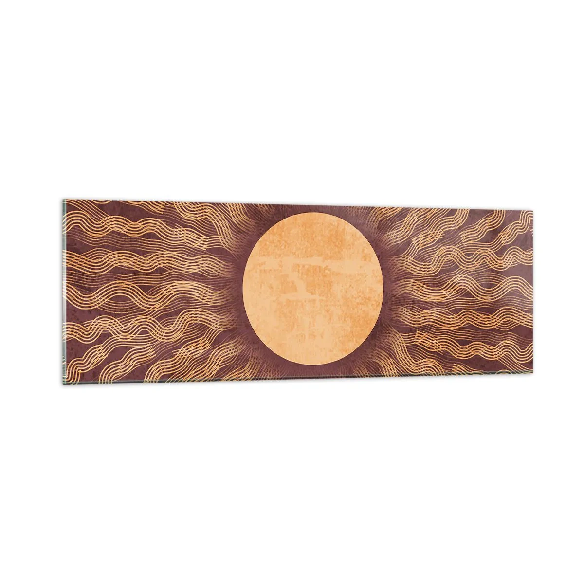 Glasbild - Bild auf glas - Sonnensymbol - 90x30 cm