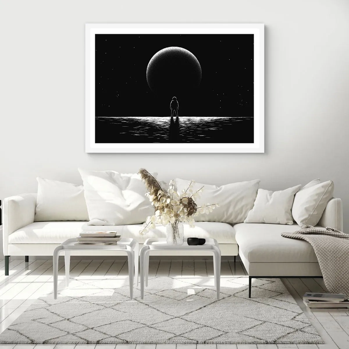 Poster in einem weißen Rahmen - Angesicht zu Angesicht - 100x70 cm