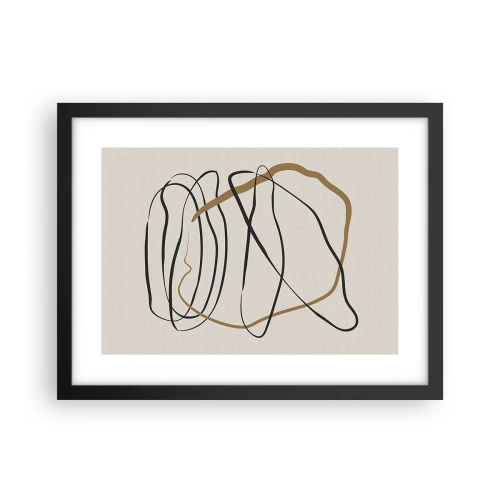 Poster in einem schwarzem Rahmen - Komposition – Looptanz - 40x30 cm