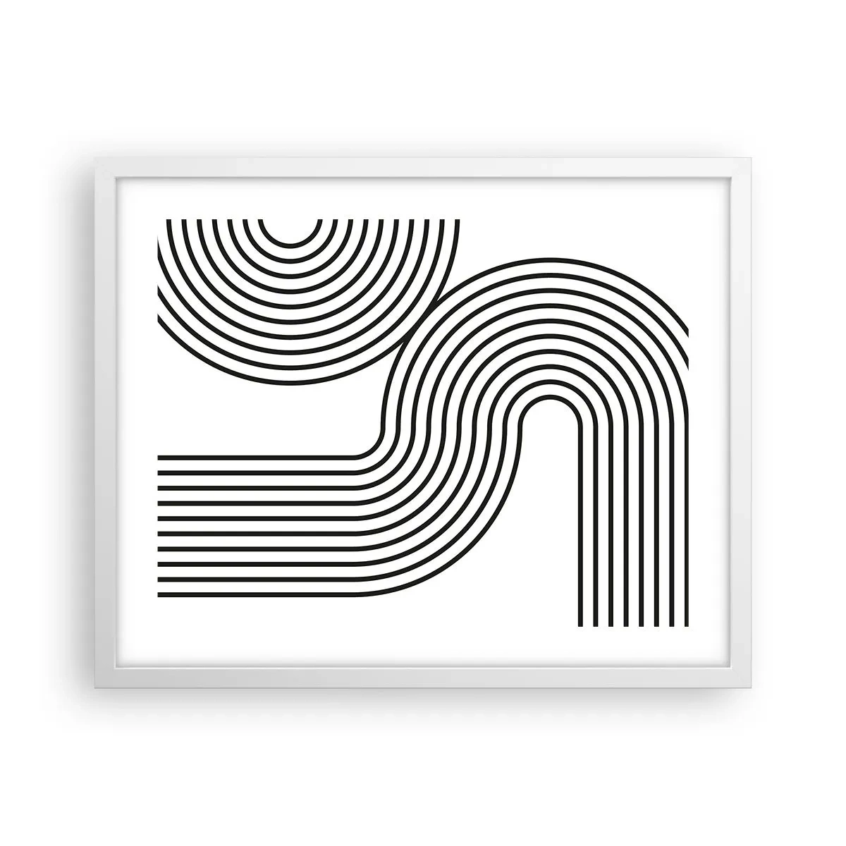 Poster in einem weißen Rahmen - An der Kurve - 50x40 cm