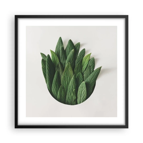 Poster in einem schwarzem Rahmen - Ungebremste Neugier - 50x50 cm