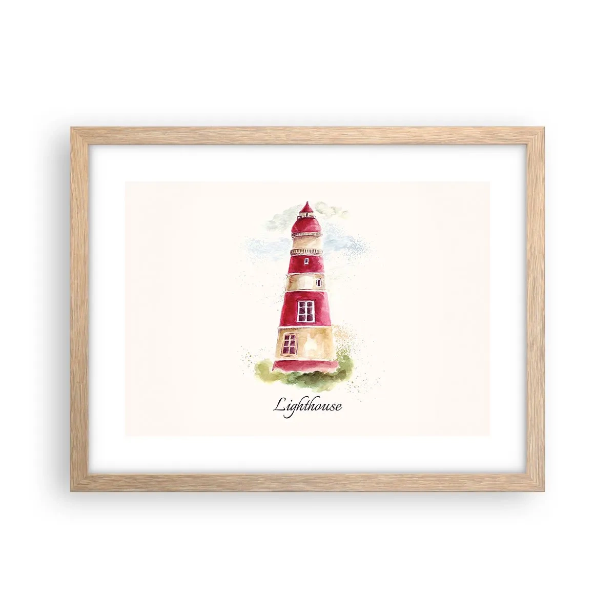 Poster in einem Rahmen aus heller Eiche - Das Wetter ringsum ist immer gut - 40x30 cm