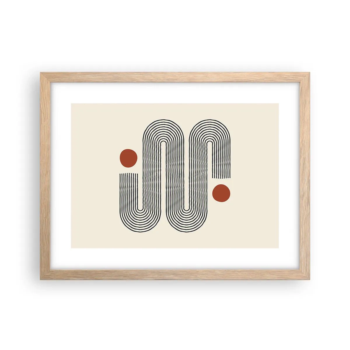 Poster in einem Rahmen aus heller Eiche - Vom Anfang bis zum Ende - 40x30 cm