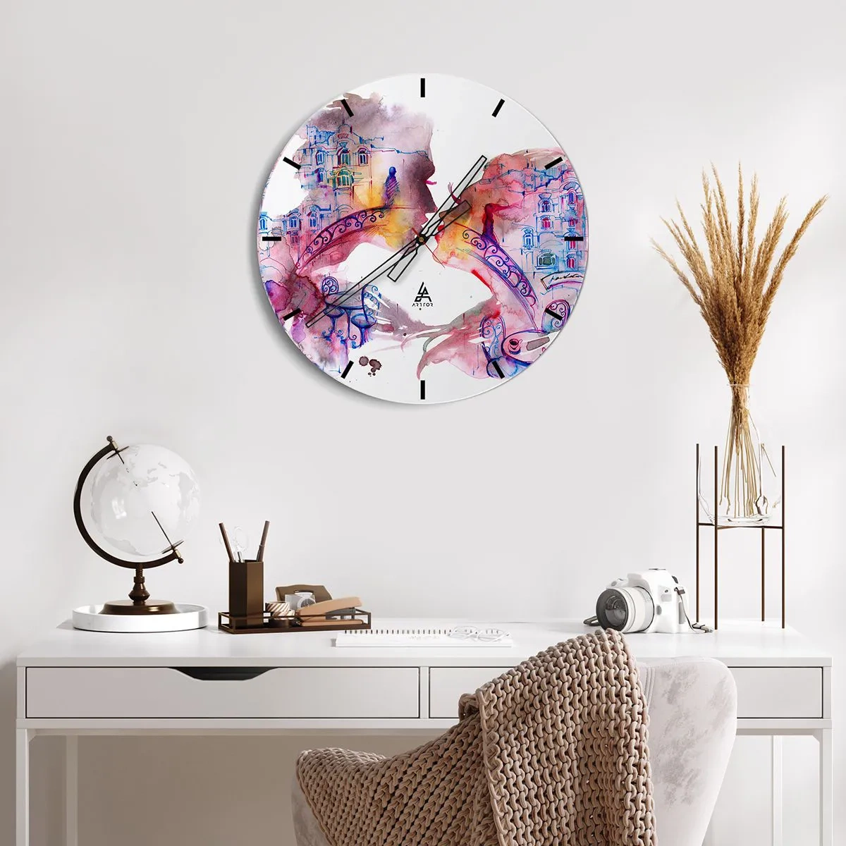 Wanduhr - Glasuhr - Die geheime Seufzerbrücke - 30x30 cm