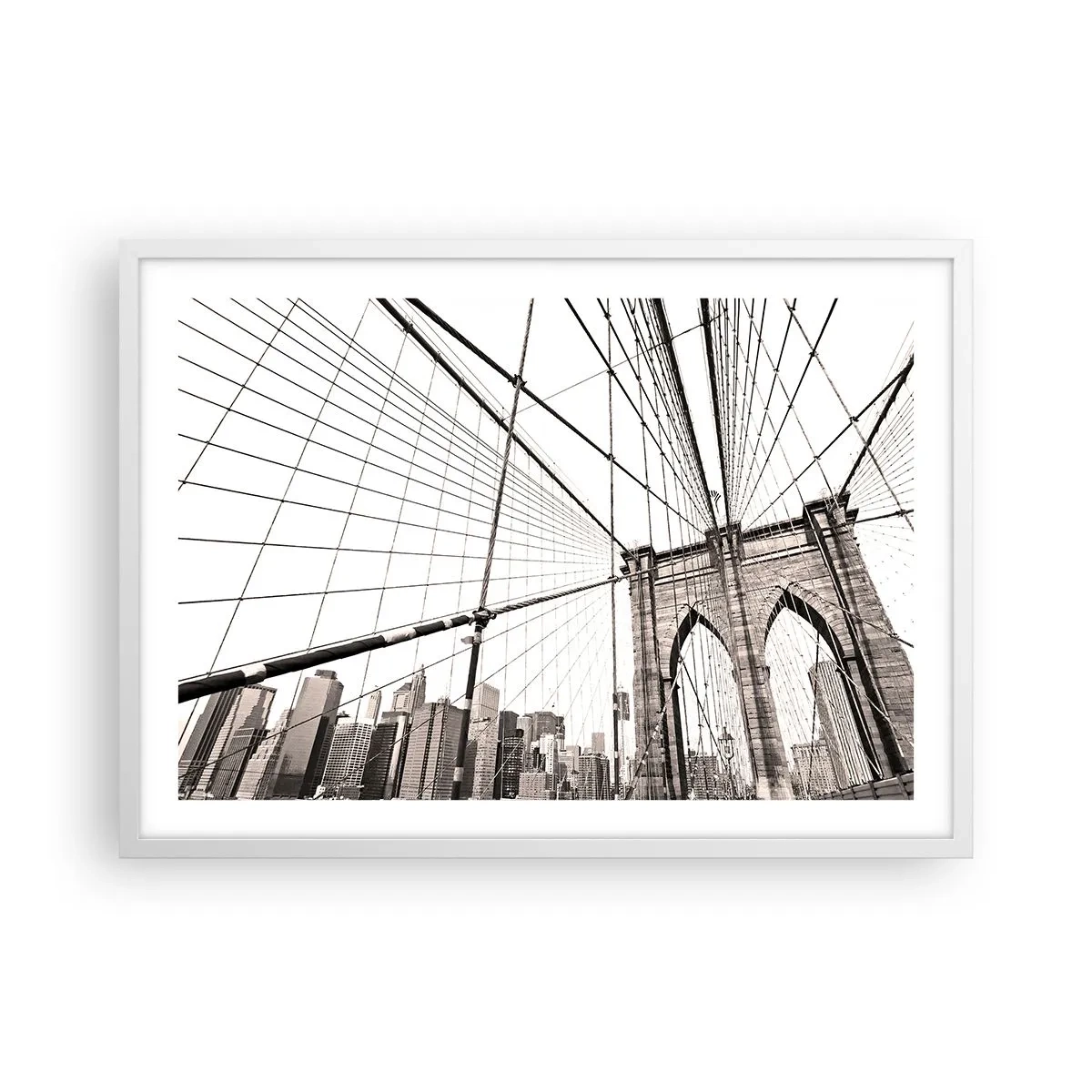 Poster in einem weißen Rahmen - New Yorker Kathedrale - 70x50 cm