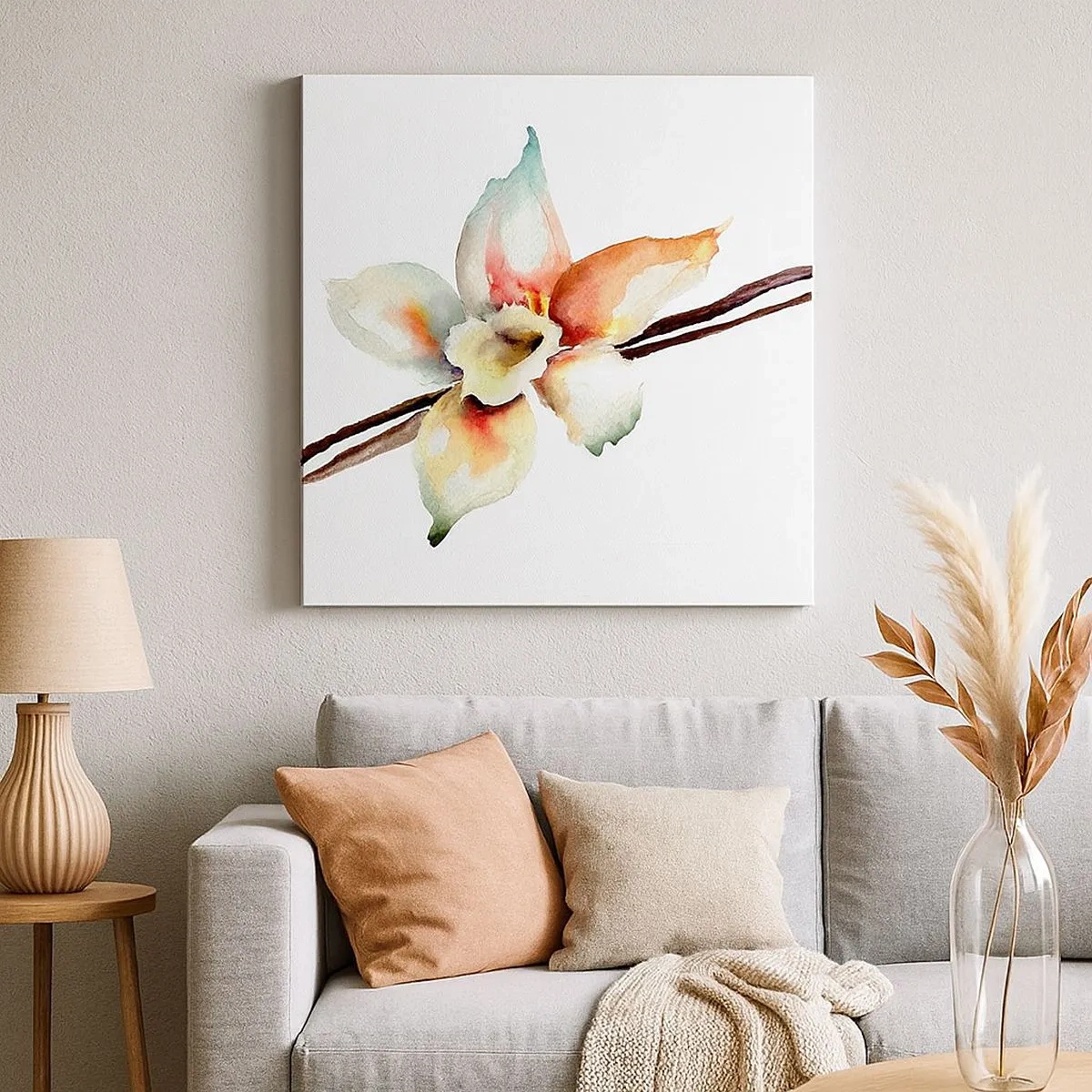 Bild auf Leinwand - Leinwandbild - Süße mit Farbe verschüttet - 30x30 cm