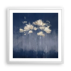 Poster in einem weißen Rahmen - Wie Blütenblätter im Wind - 50x50 cm