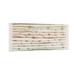 Glasbild - Bild auf glas - Musikalische Notation von Farben - 100x40 cm