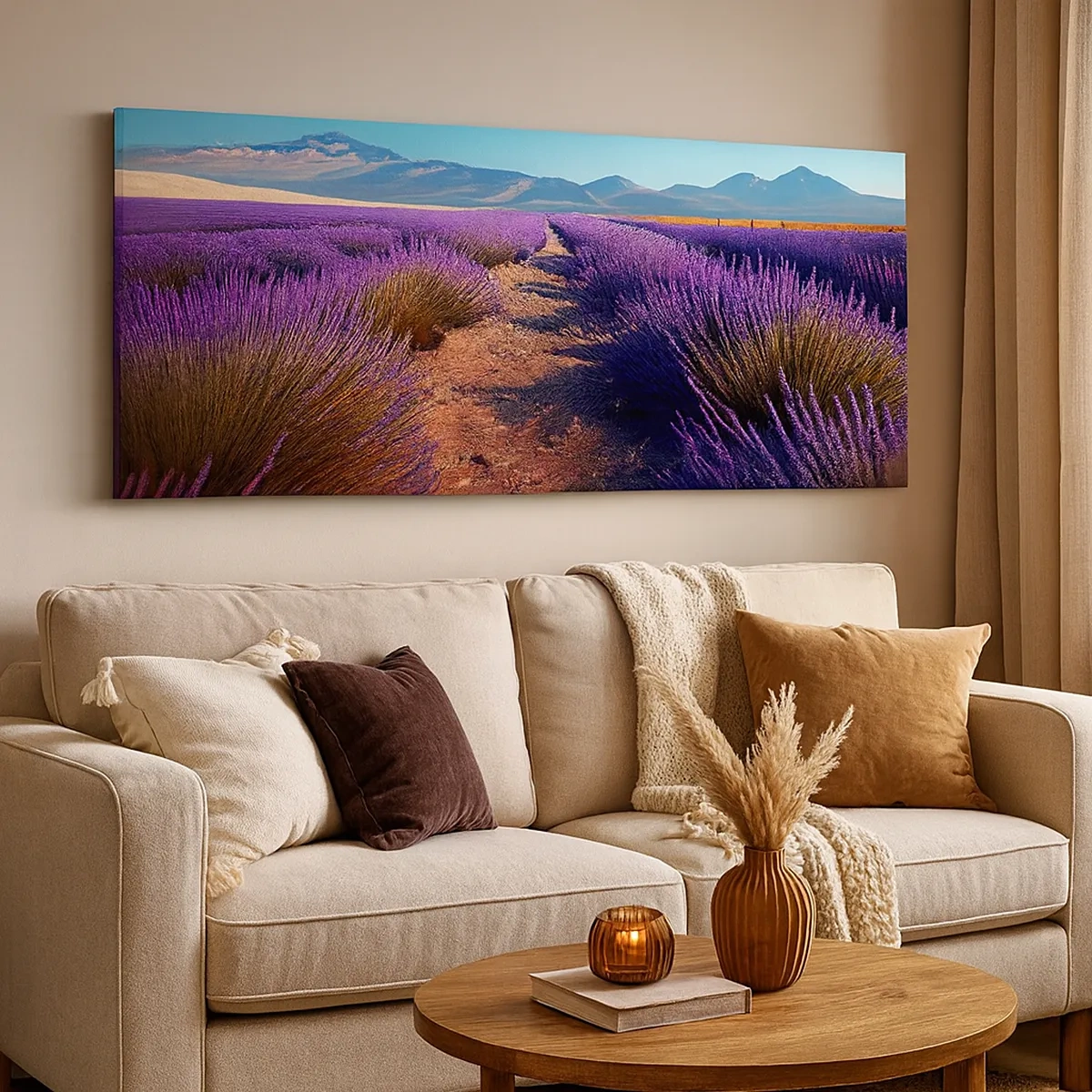 Bild auf Leinwand - Leinwandbild - Duftende Felder - 30x30 cm