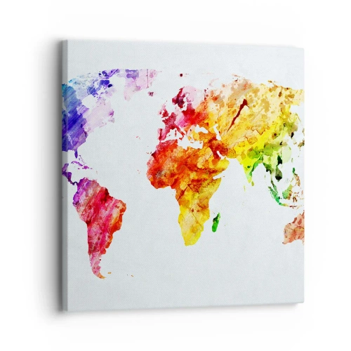 Bild auf Leinwand - Leinwandbild - Alle Farben der Welt - 30x30 cm