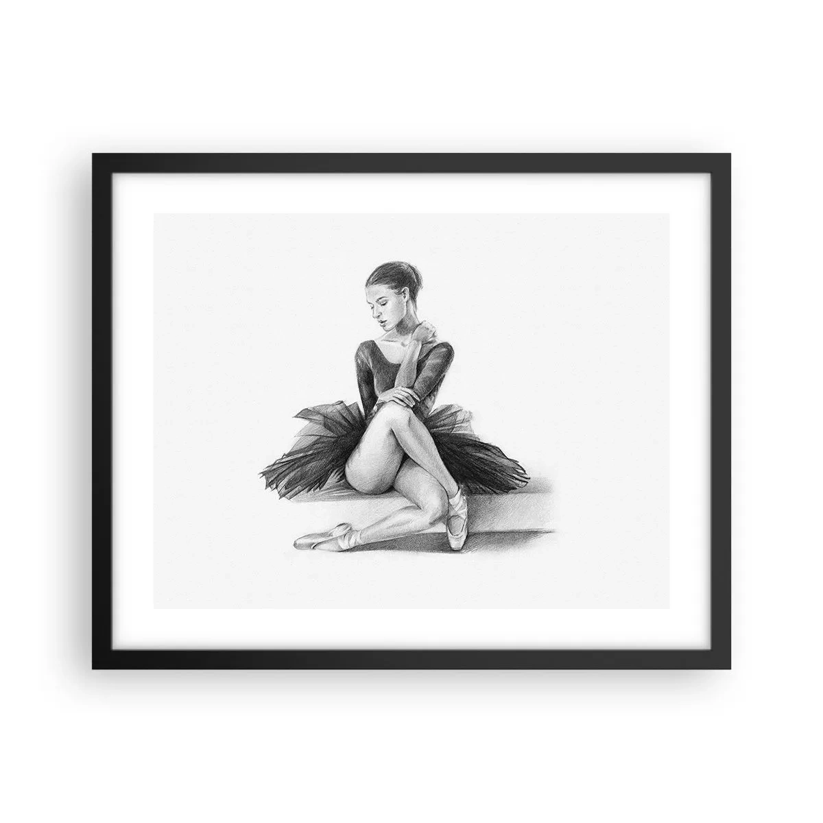Poster in einem schwarzem Rahmen - Vom Tanz verzaubert - 50x40 cm