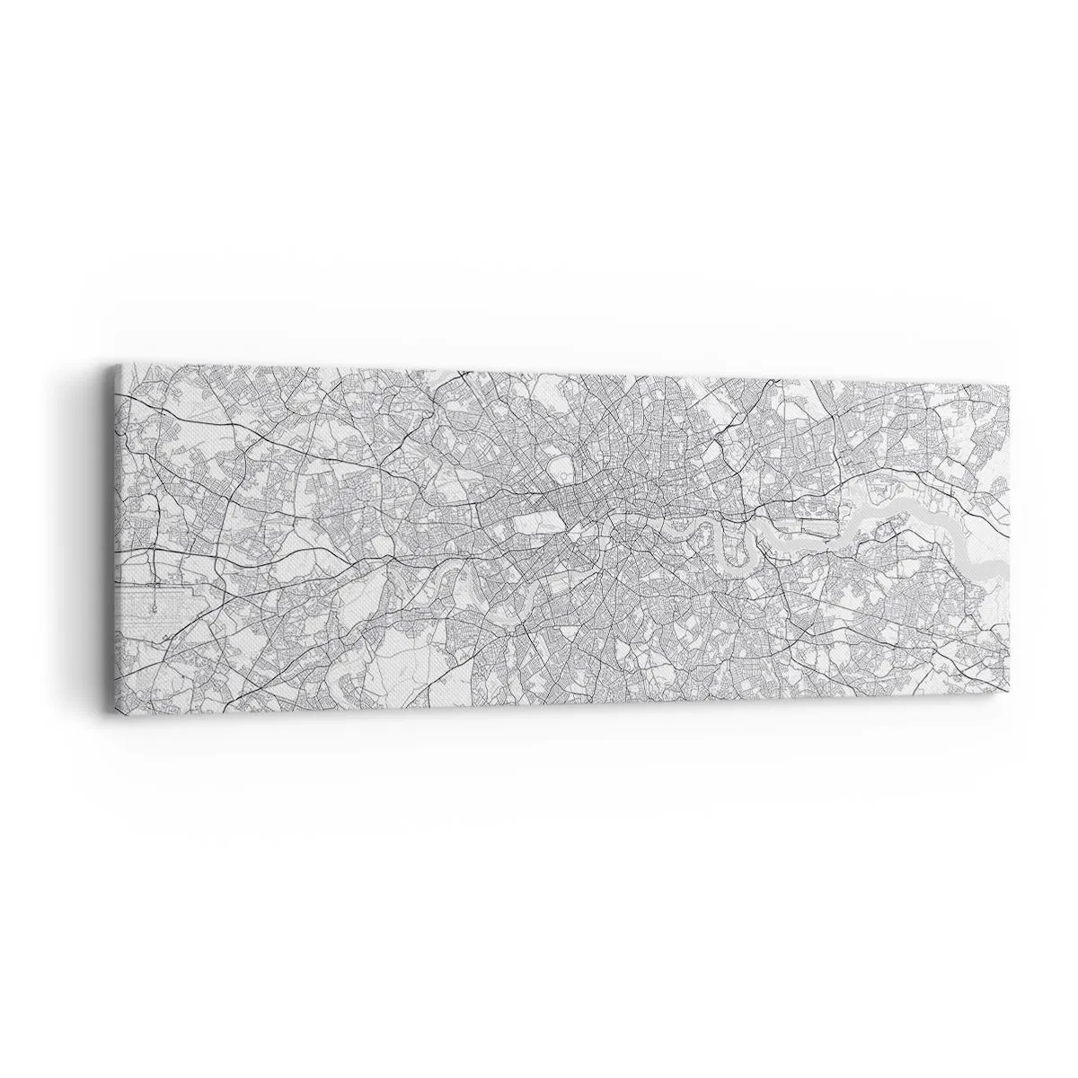 Bild auf Leinwand - Leinwandbild - Karte des Labyrinths von London - 90x30 cm
