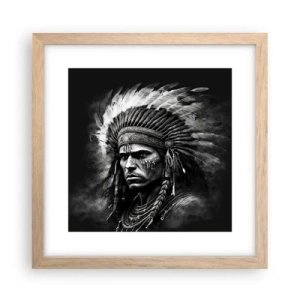 Poster in einem Rahmen aus heller Eiche - Anführer und Krieger - 30x30 cm
