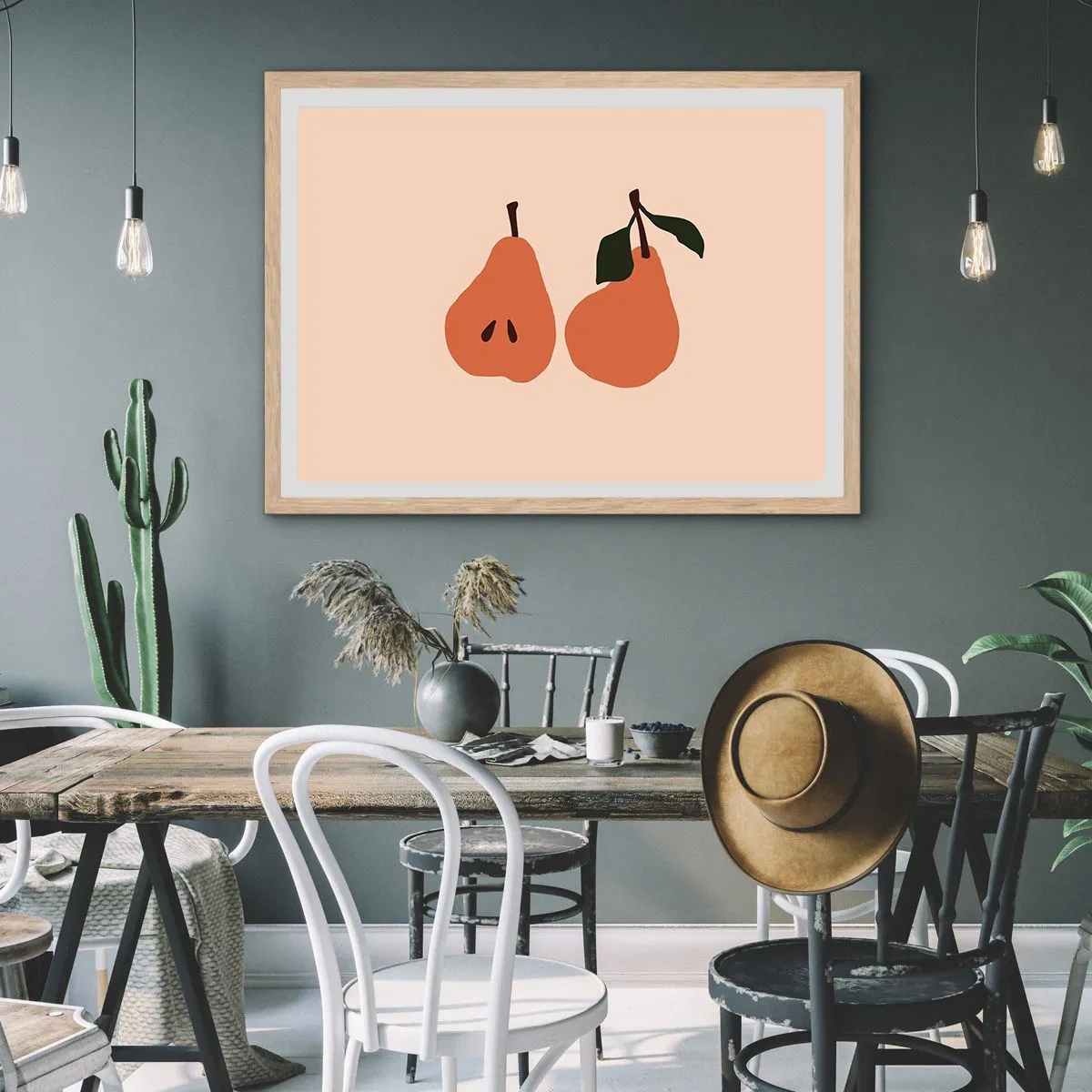 Poster in einem Rahmen aus heller Eiche - Pure Süße - 100x70 cm
