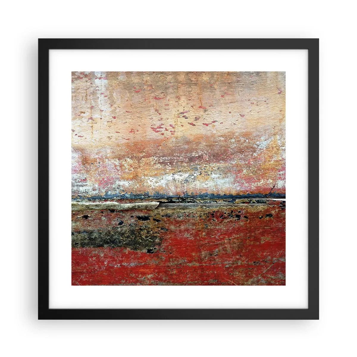 Poster in einem schwarzem Rahmen - Vielleicht liegt es am Meer - 40x40 cm