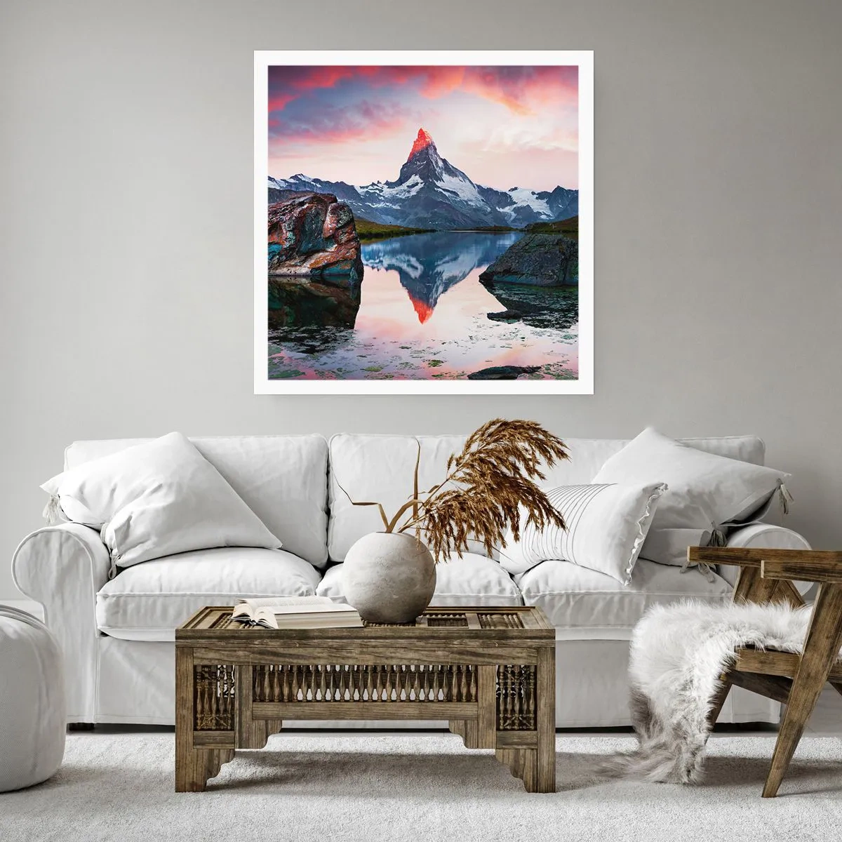 Poster - Das Herz der Berge ist heiß - 60x60 cm