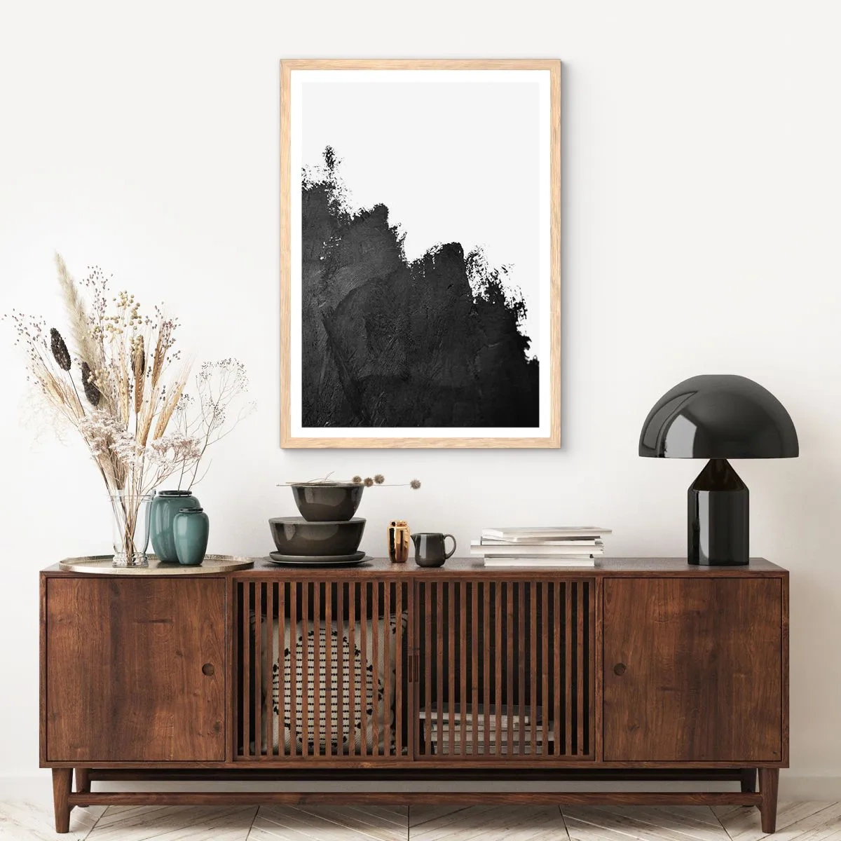 Poster in einem Rahmen aus heller Eiche - Elemente: Erde - 70x100 cm