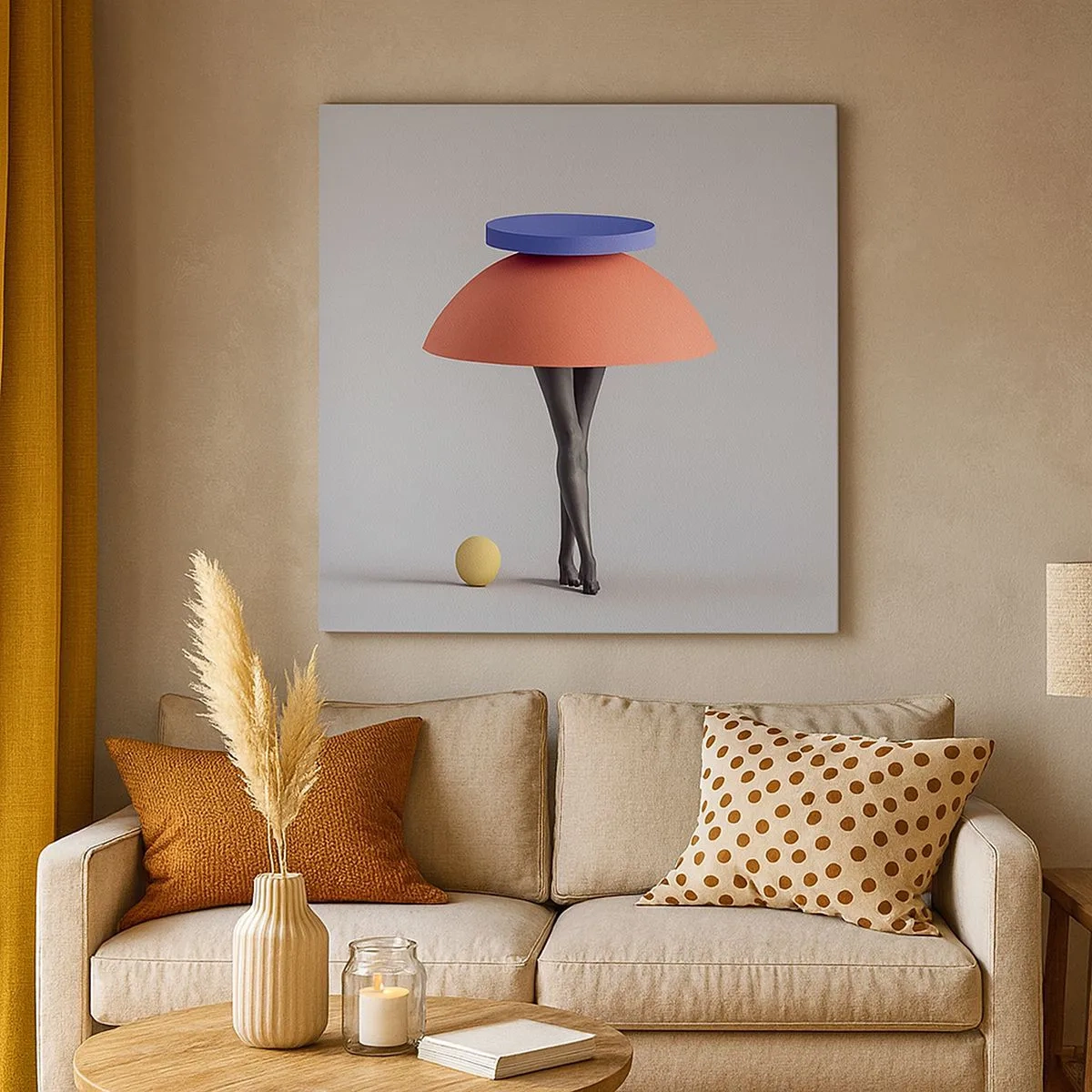 Bild auf Leinwand - Leinwandbild - Surrealistische Komposition - 30x30 cm