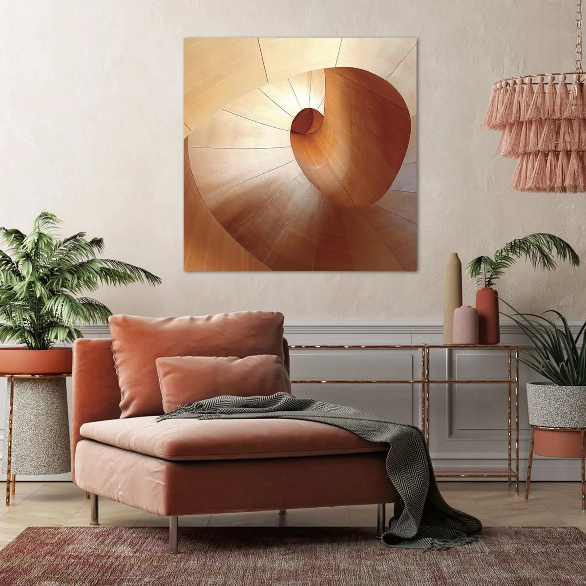 Bild auf Leinwand - Leinwandbild - Architektonische Serpentine - 60x60 cm