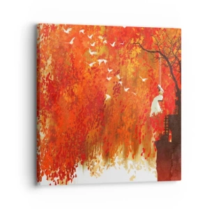 Bild auf Leinwand - Leinwandbild - Wird er mit ihnen fliegen? - 30x30 cm