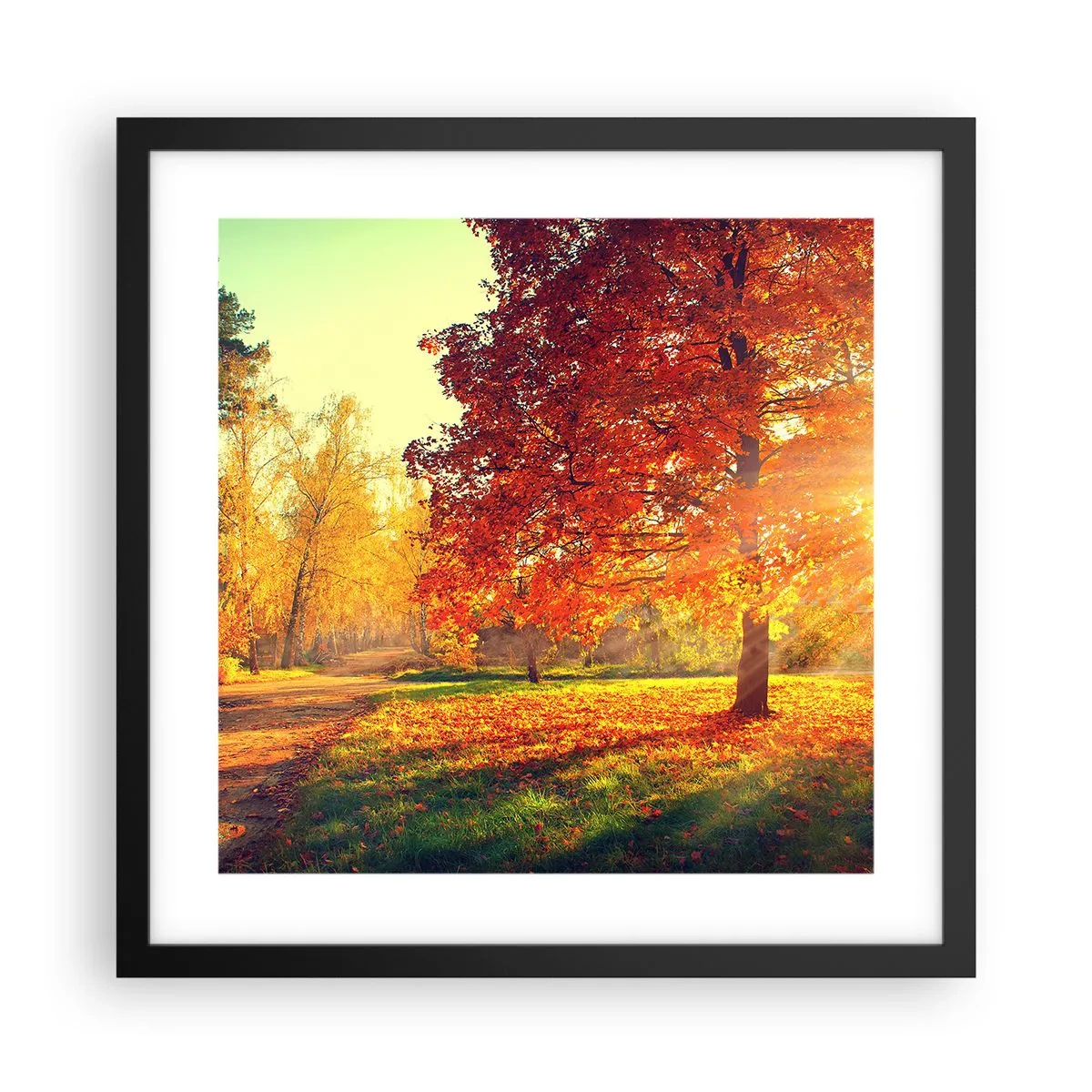 Poster in einem schwarzem Rahmen - Unhöflich ist schön - 40x40 cm